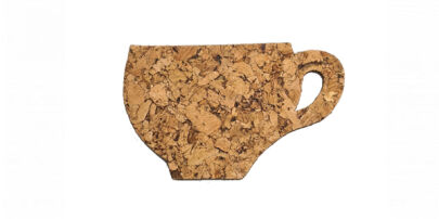 Onderzetter van kurk - decoratieve beker - set van 4