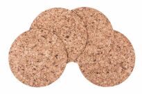 Ronde onderzetter van kurk medium decor 20cm - set van 4 stuks - 2