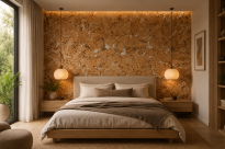 Decoratieve kurk op de muur MALTA WHITE 3MM - 3