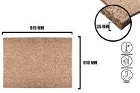Kurkplaten 915×610 x 35mm grofkorrelig - 3