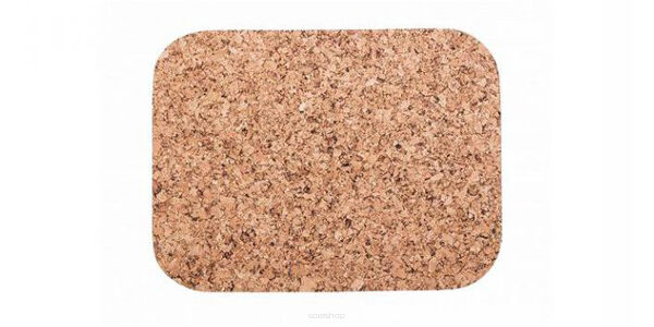 Rechthoekige kurken onderzetter groot 40 / 30cm decorset 4 st