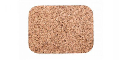 Rechthoekige kurken onderzetter groot 40 / 30cm decorset 4 st